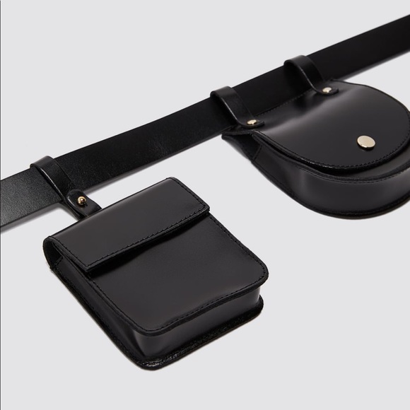 ZARA BNWT Leather Belt Bag with Pendant Coin Purses - Picture 3 of 7